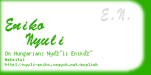 eniko nyuli business card